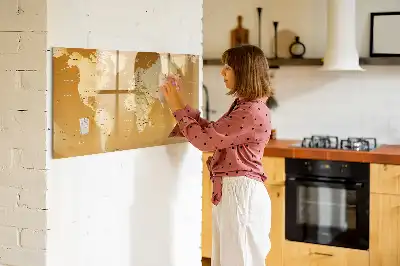 Carte du monde tableau magnétique à dessiner