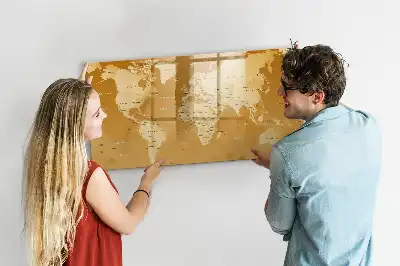 Carte du monde tableau magnétique à dessiner