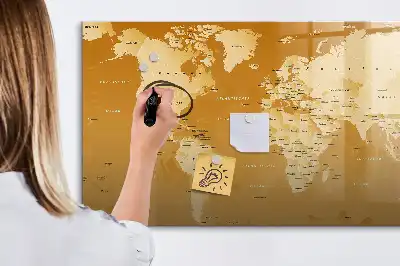 Carte du monde tableau magnétique à dessiner