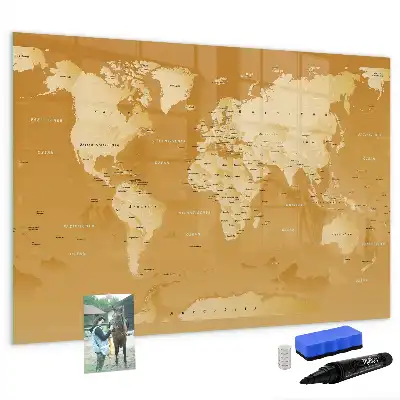 Carte du monde tableau magnétique à dessiner