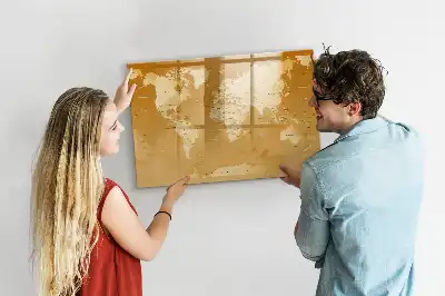 Carte du monde tableau magnétique à dessiner