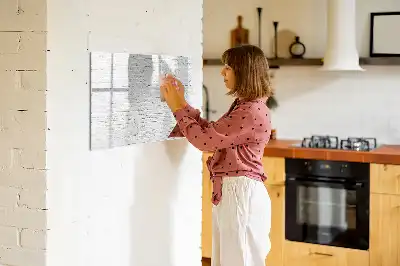 Tableau magnétique pour dessiner motif mur de briques