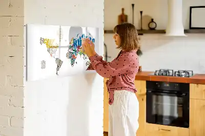 Tableau magnétique à dessiner carte du monde