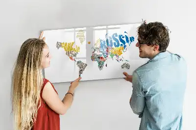 Tableau magnétique à dessiner carte du monde