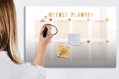 Tableau magnétique à dessiner planificateur de la semaine