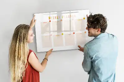 Tableau magnétique à dessiner planificateur de la semaine