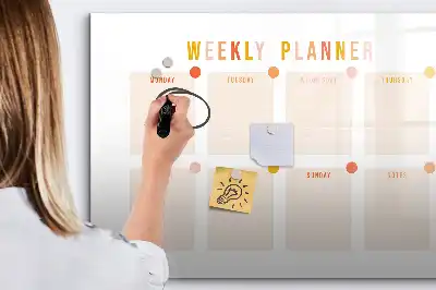 Tableau magnétique à dessiner planificateur de la semaine