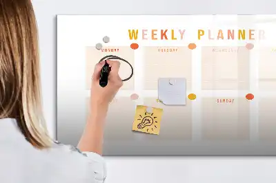 Tableau magnétique à dessiner planificateur de la semaine