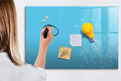 Tableau magnétique pour dessiner modèle en forme d'ampoule