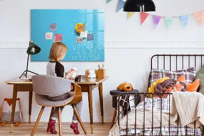 Tableau magnétique pour dessiner modèle en forme d'ampoule