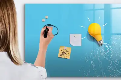 Tableau magnétique pour dessiner modèle en forme d'ampoule