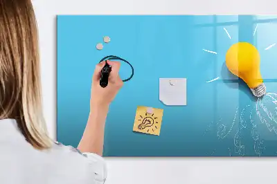 Tableau magnétique pour dessiner modèle en forme d'ampoule