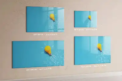 Tableau magnétique pour dessiner modèle en forme d'ampoule