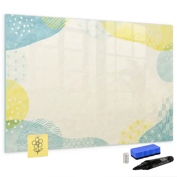 Tableau magnétique à dessiner avec cadre à motifs