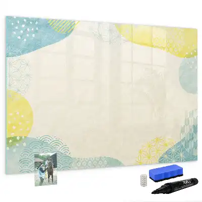 Tableau magnétique à dessiner avec cadre à motifs