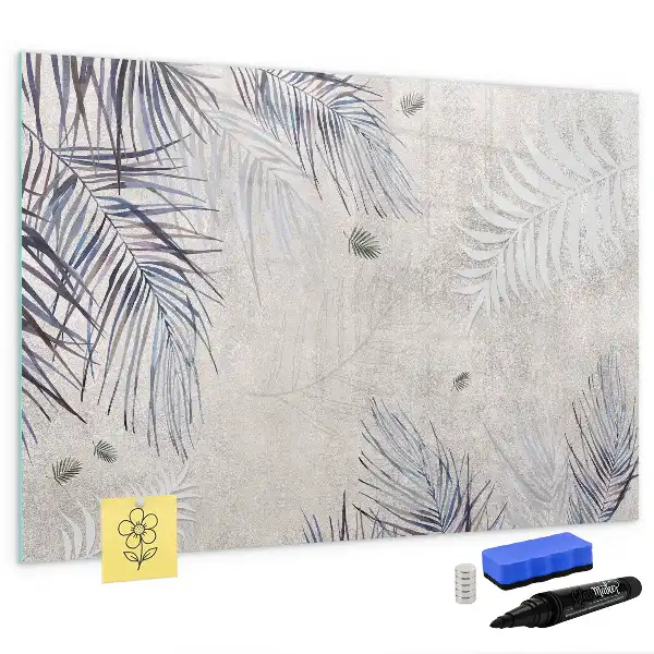 Tableau magnétique pour dessiner motif feuille de palmier