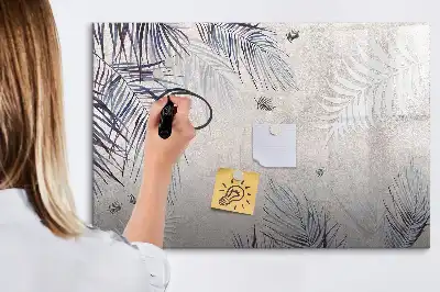 Tableau magnétique pour dessiner motif feuille de palmier
