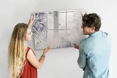 Tableau magnétique pour dessiner motif feuille de palmier