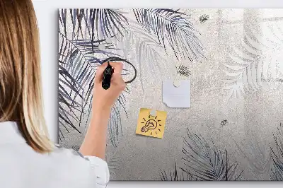 Tableau magnétique pour dessiner motif feuille de palmier