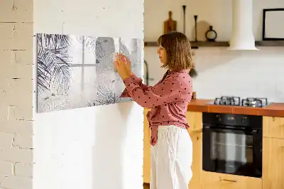 Tableau magnétique pour dessiner motif feuille de palmier