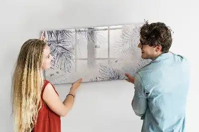 Tableau magnétique pour dessiner motif feuille de palmier