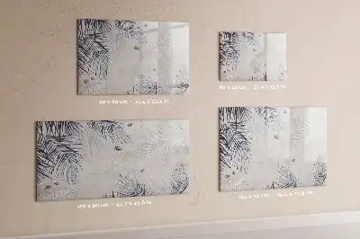 Tableau magnétique pour dessiner motif feuille de palmier
