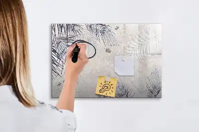 Tableau magnétique pour dessiner motif feuille de palmier