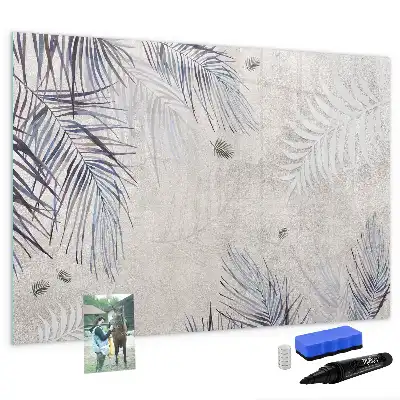 Tableau magnétique pour dessiner motif feuille de palmier