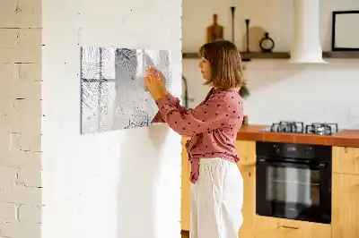 Tableau magnétique pour dessiner motif feuille de palmier