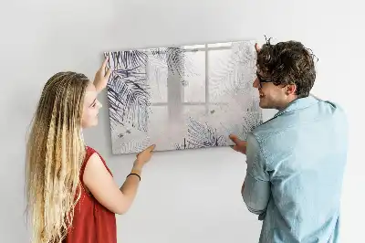 Tableau magnétique pour dessiner motif feuille de palmier