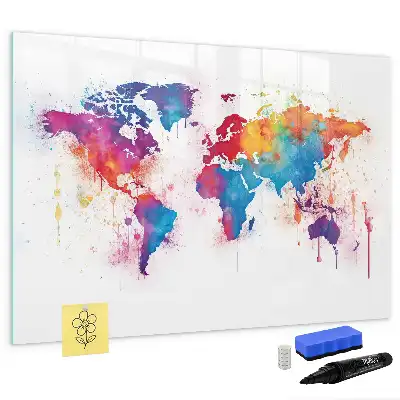 Carte du monde tableau magnétique à dessiner