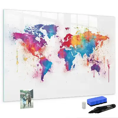 Carte du monde tableau magnétique à dessiner