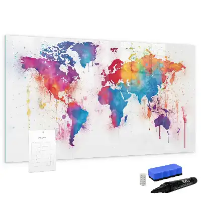 Carte du monde tableau magnétique à dessiner
