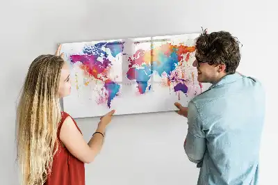 Carte du monde tableau magnétique à dessiner