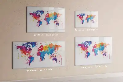 Carte du monde tableau magnétique à dessiner