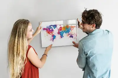 Carte du monde tableau magnétique à dessiner