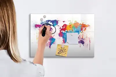 Carte du monde tableau magnétique à dessiner