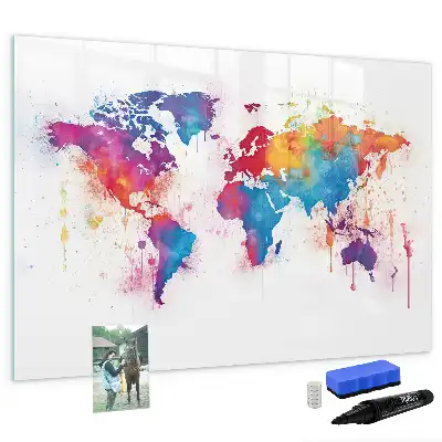 Carte du monde tableau magnétique à dessiner