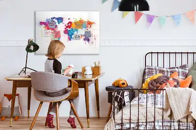Carte du monde tableau magnétique à dessiner