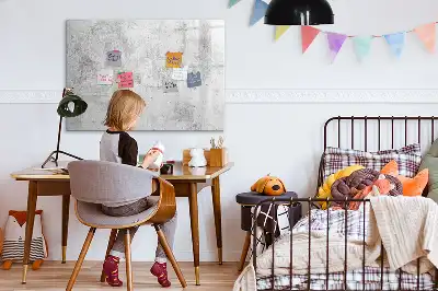 Tableau magnétique pour dessiner motif mur en béton