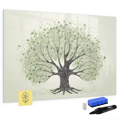 Tableau magnétique à dessiner motif grand arbre nature