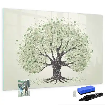 Tableau magnétique à dessiner motif grand arbre nature