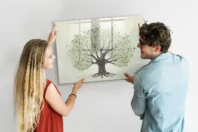 Tableau magnétique à dessiner motif grand arbre nature