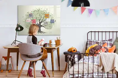 Tableau magnétique à dessiner motif grand arbre nature