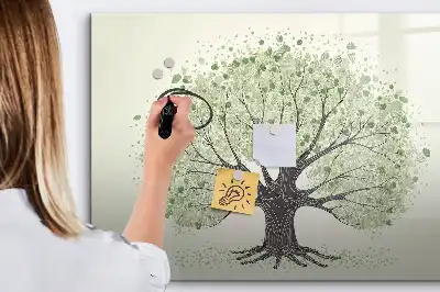 Tableau magnétique à dessiner motif grand arbre nature