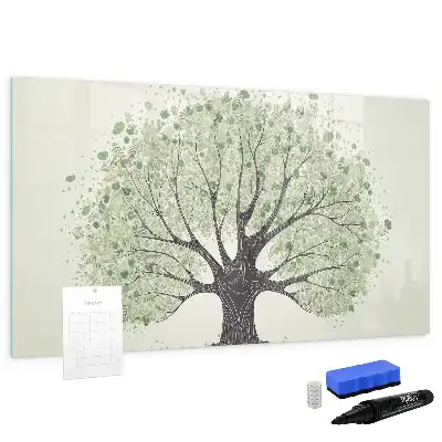 Tableau magnétique à dessiner motif grand arbre nature