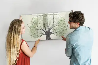 Tableau magnétique à dessiner motif grand arbre nature