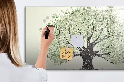 Tableau magnétique à dessiner motif grand arbre nature