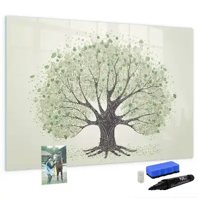 Tableau magnétique à dessiner motif grand arbre nature