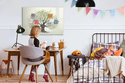 Tableau magnétique à dessiner motif grand arbre nature